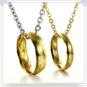 Couple Fashion Pendant Stainless Steel Jewelry Necklace (HR2000G)